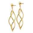 10k Curved Tube Dangle Earrings - Birthstone Company