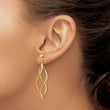 10k Curved Tube Dangle Earrings - Birthstone Company