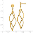 10k Curved Tube Dangle Earrings
