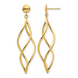 10k Curved Tube Dangle Earrings - Birthstone Company