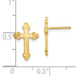 10k Budded Cross Earring