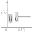 10K White Gold Polished CZ Stud Earrings