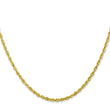10K Yellow Gold Rope Necklace with Diamond-Cut Elegance and Lightweight Design - 22