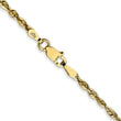 10K Yellow Gold Rope Necklace with Diamond-Cut Elegance and Lightweight Design - 22