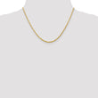 10K Yellow Gold Rope Necklace with Diamond-Cut Elegance and Lightweight Design - 22