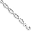 10k White Gold Polished Oval Link Bracelet