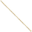 10k Polished and Textured Fancy Link Bracelet