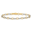 10k Two-tone Polished Open Link Bracelet