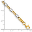 10k Two-tone Polished Open Link Bracelet