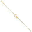 10K Polished LOVE Bracelet - 7