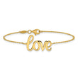 10K Polished LOVE Bracelet - 7