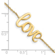 10K Polished LOVE Bracelet - 7