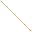 10k Two-tone Fancy Link Bracelet