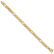10k 6.5mm Solid Hand-polished 3 & 1 Flat Anchor Chain