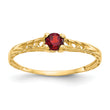 10k Madi K 3mm Garnet Birthstone Baby Ring
