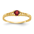 10k Madi K 3mm White Topaz Birthstone Baby Ring, Size 3 - Birthstone Company