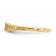 10k Madi K 3mm Aquamarine Birthstone Baby Ring