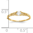 10k Madi K 3mm White Topaz Birthstone Baby Ring
