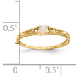 10k Madi K 3mm Opal Birthstone Baby Ring