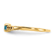 10k Madi K 3mm Blue Topaz Birthstone Baby Ring