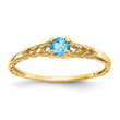 10k Madi K 3mm Blue Topaz Birthstone Baby Ring