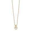 10k Madi K 3mm Aquamarine Heart Birthstone Necklace 15 in - Birthstone Company