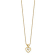 10k Madi K 3mm White Zircon Heart Birthstone Necklace