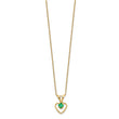 10k Madi K 3mm Emerald Heart Birthstone Necklace