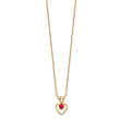 10k Madi K 3mm Ruby Heart Birthstone Necklace