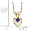 10k Madi K 3mm Sapphire Heart Birthstone Necklace