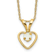 10k Madi K 3mm Opal Heart Necklace