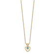 10k Madi K 3mm Blue Zircon Heart Birthstone Necklace 15 in - Birthstone Company