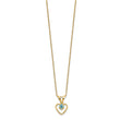 10k Madi K 3mm Blue Zircon Heart Birthstone Necklace