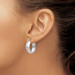 10k White Gold Hoop Earrings