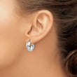 10k White Gold Fancy Hoop Earrings