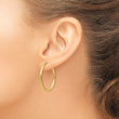 10k Polished Round Endless 2mm Hoop Earrings