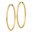 10k Polished Round Endless 2mm Hoop Earrings