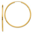 10k Polished Round Endless 2mm Hoop Earrings