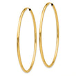 10k Polished Round Endless 2mm Hoop Earrings