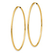 10k Polished Round Endless 2mm Hoop Earrings