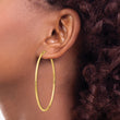 10k Polished Round Endless 2mm Hoop Earrings