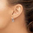 10k White Gold Polished Endless 2mm Hoop Earrings