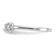 10K White Gold CZ Toe Ring
