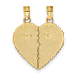 10K BEST FRIENDS Break-A-Part Heart Pendant