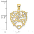 10k BEST MOM Heart Charm