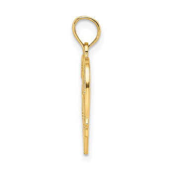 10K #1 WIFE Heart Pendant