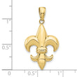 10k Medium Fleur-De-Lis Pendant