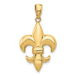 10k Medium Fleur-De-Lis Pendant