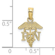 10K RN Caduceus Pendant
