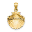 10k Scallop Shell Pendant